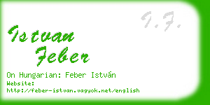 istvan feber business card